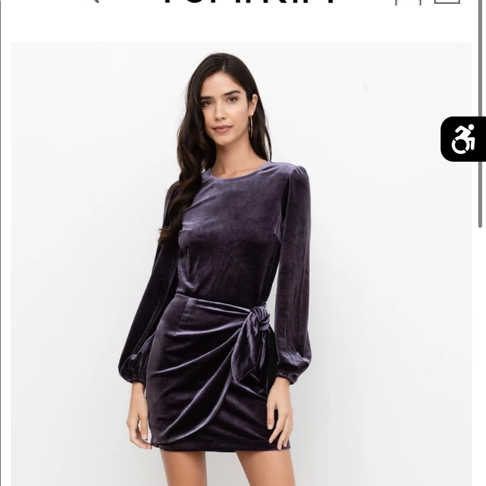 Xs, never worn, new with tags, purple velvet short dress.